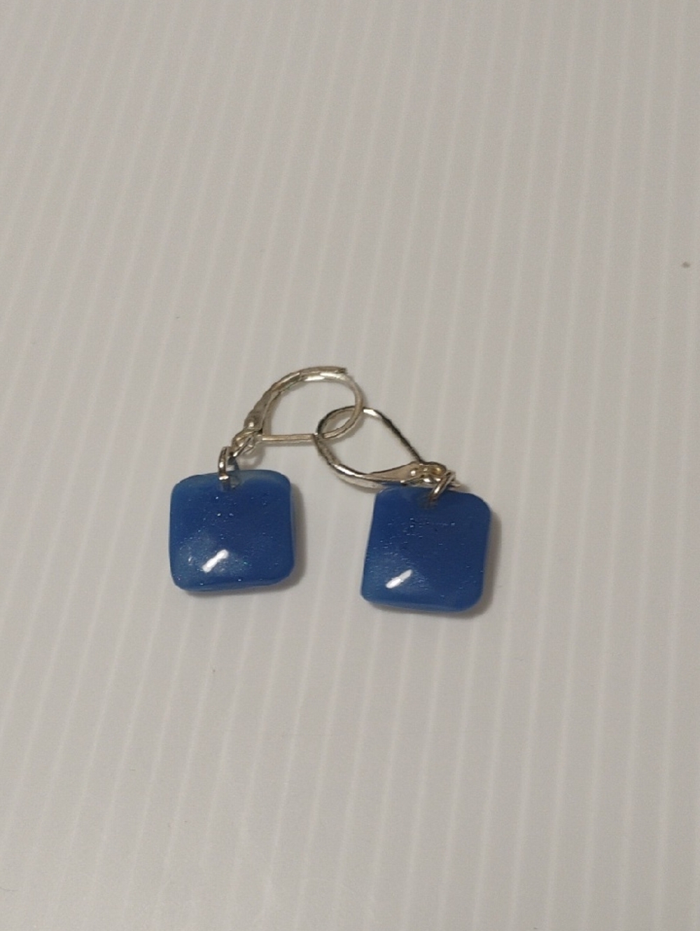 Blue Cobalt Faceted Earrings